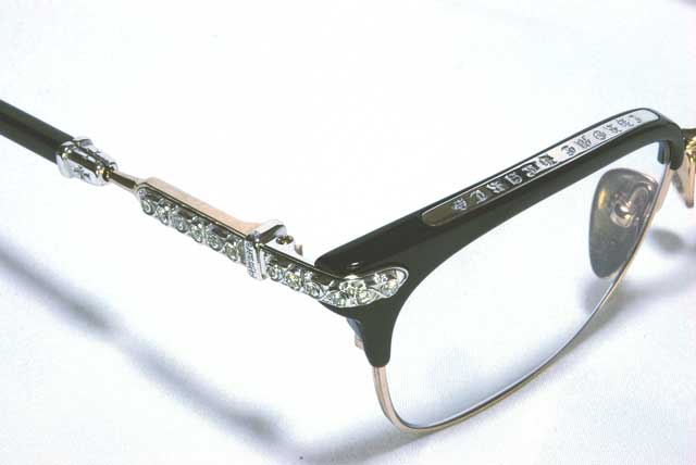クロムハーツ メガネのシルバーパーツをロジウムメッキカスタムしました。